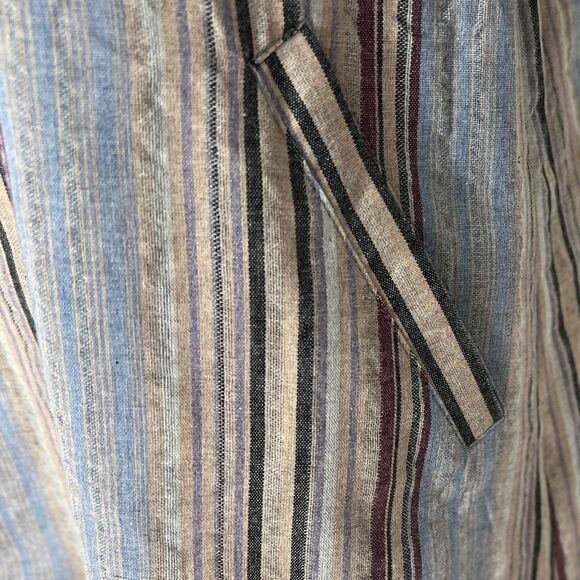 Kori Striped Cotton Blend Causal Shirt Dress Size S - Picture 4 of 5